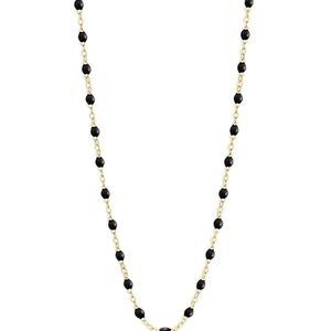 Gigi Clozeau 18K RoseGold Classic Gigi Resin Bead Collar Necklace, 16.5" black